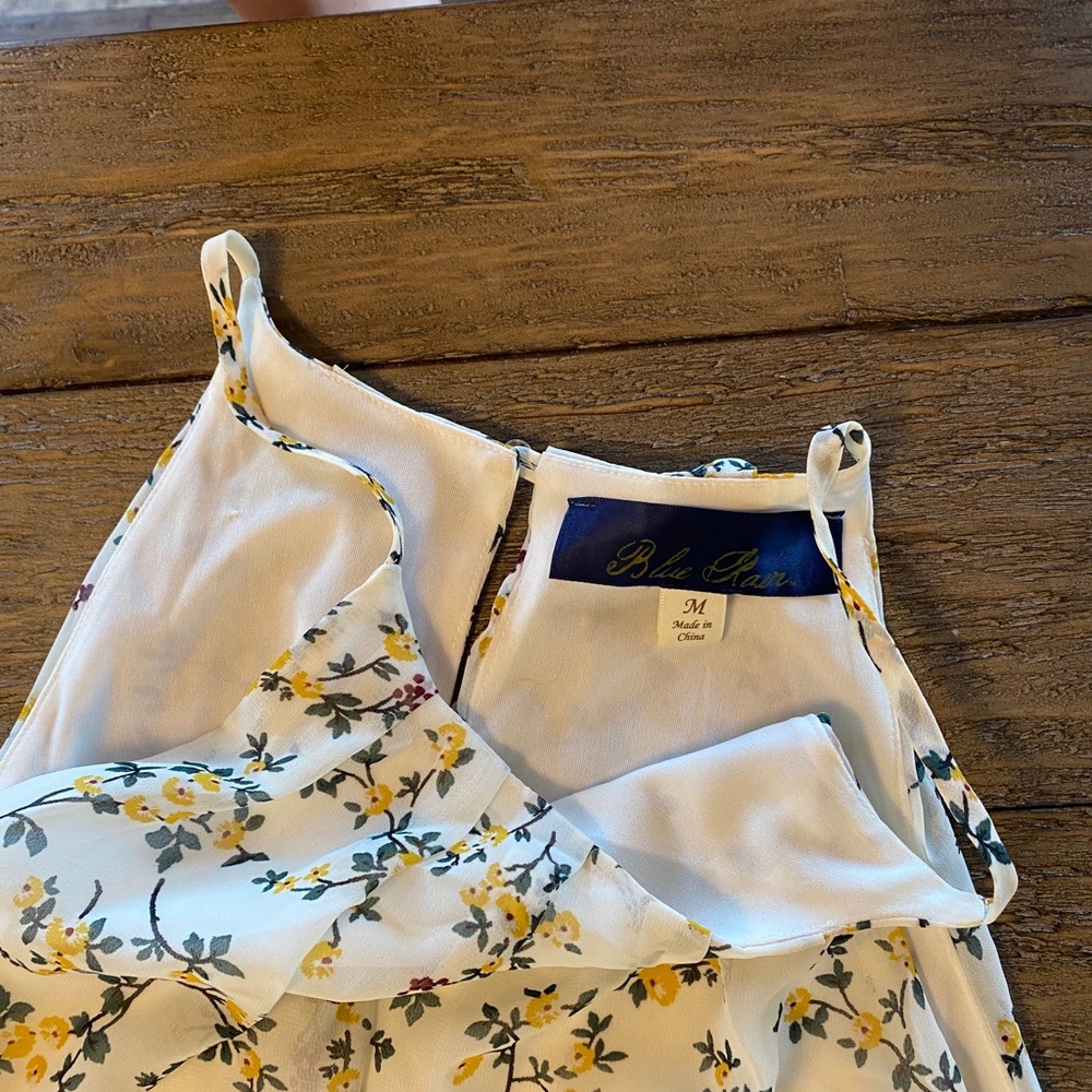 Blue Rain Floral Halter Dress - Picture 6 of 6